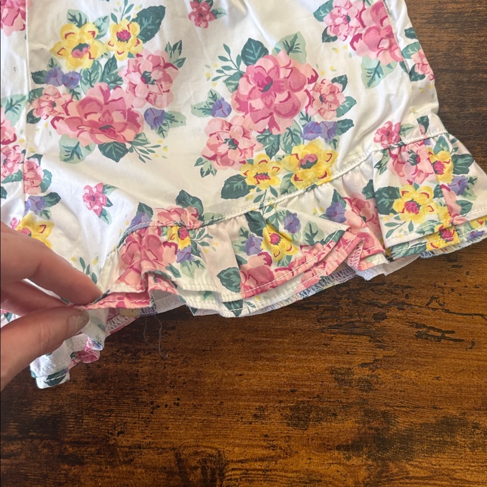 Janie and Jack Floral Shorts Ruffle Hem Size 10 Garden Party Spring - Picture 7 of 8
